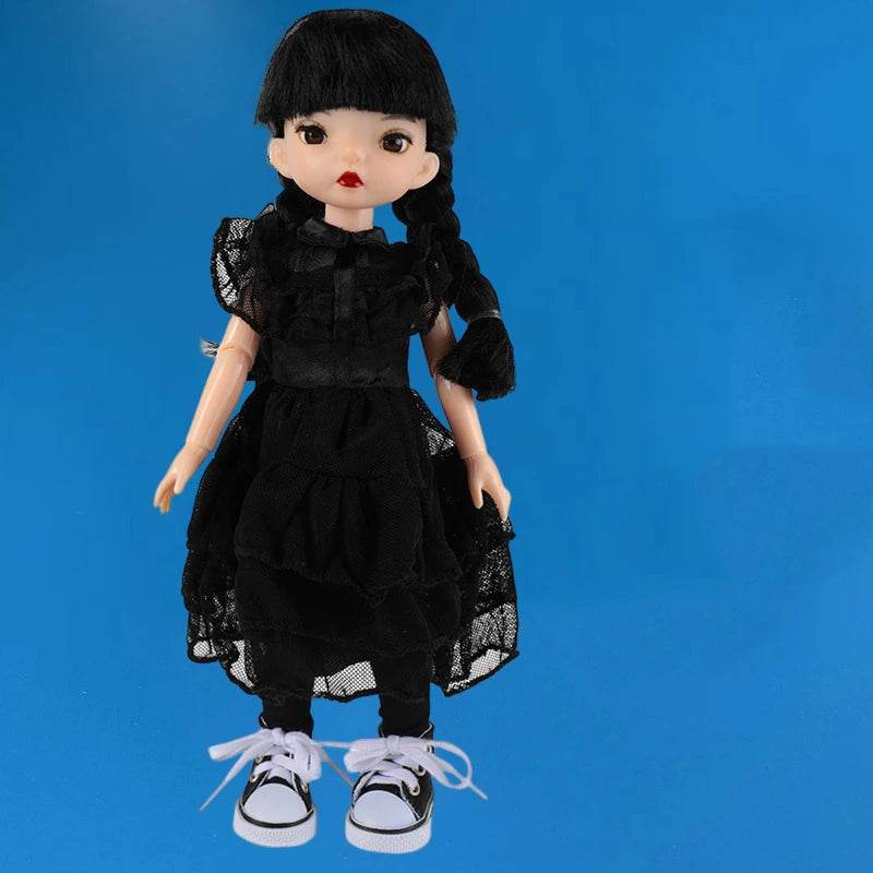 Fashion 1/6 Bjd Doll Black Braid 30cm with Multiple Joints Girls Kids Toy - ToylandEU