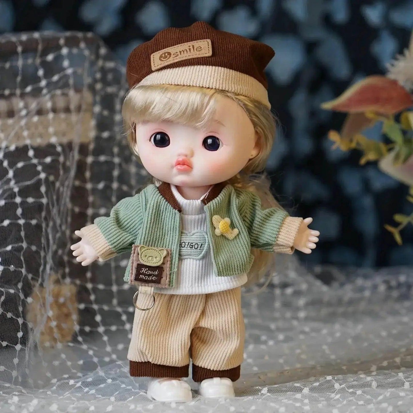  Fashion Doll with Corduroy Outfit and Mint Green Jacket -  ToylandEU™
