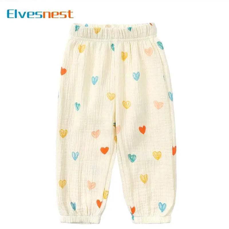 Fashion Girls Mosquito Repellent Pants Linen Elastic Waist Kids Clothes 2-7 Years - ToylandEU