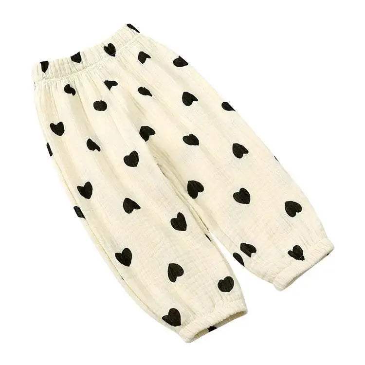 Fashion Girls Mosquito Repellent Pants Linen Elastic Waist Kids Clothes 2-7 Years - ToylandEU