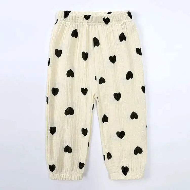 Fashion Girls Mosquito Repellent Pants Linen Elastic Waist Kids Clothes 2-7 Years - ToylandEU