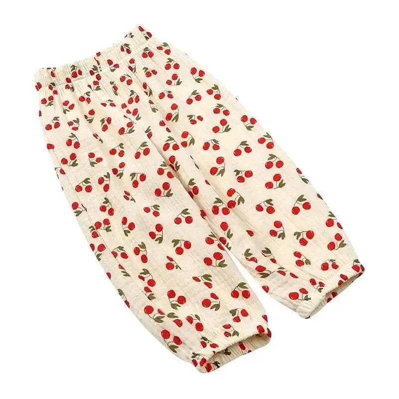 Fashion Girls Mosquito Repellent Pants Linen Elastic Waist Kids Clothes 2-7 Years - ToylandEU