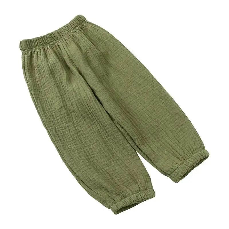  Fashion Solid Color Kids Pants Elastic Waist 2-7 Years -  ToylandEU™