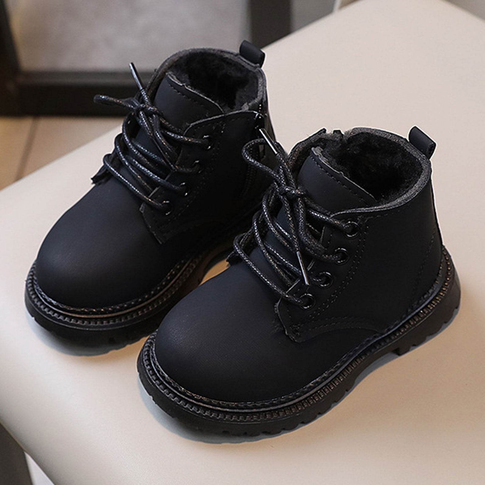 Fashionable Ankle Snow Boots for Kids - Winter Sneakers for Boys and Girls, Stylish Leather Footwear for Ages 1-6 - ToylandEU