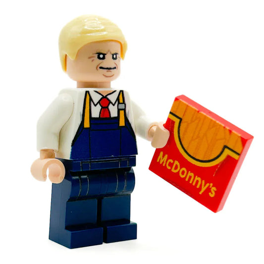 Lego Figure Fast Food Trump With Custom Fries Tile Authentic Lego Torso Legs Head And Hairpiece - ToylandEU