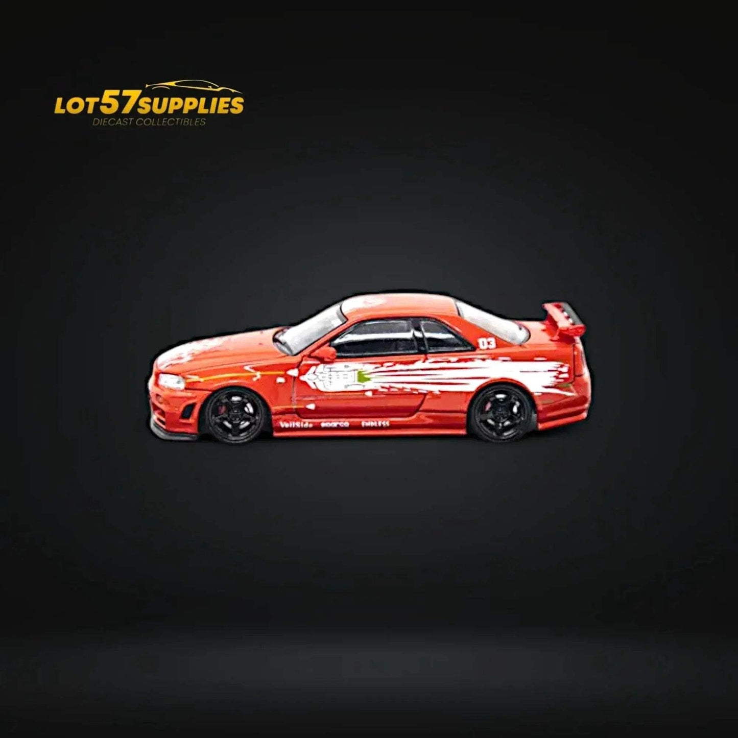 Fast Speed Skyline GT-R R34 Z-Tune FNF Red Livery 1:64 - ToylandEU