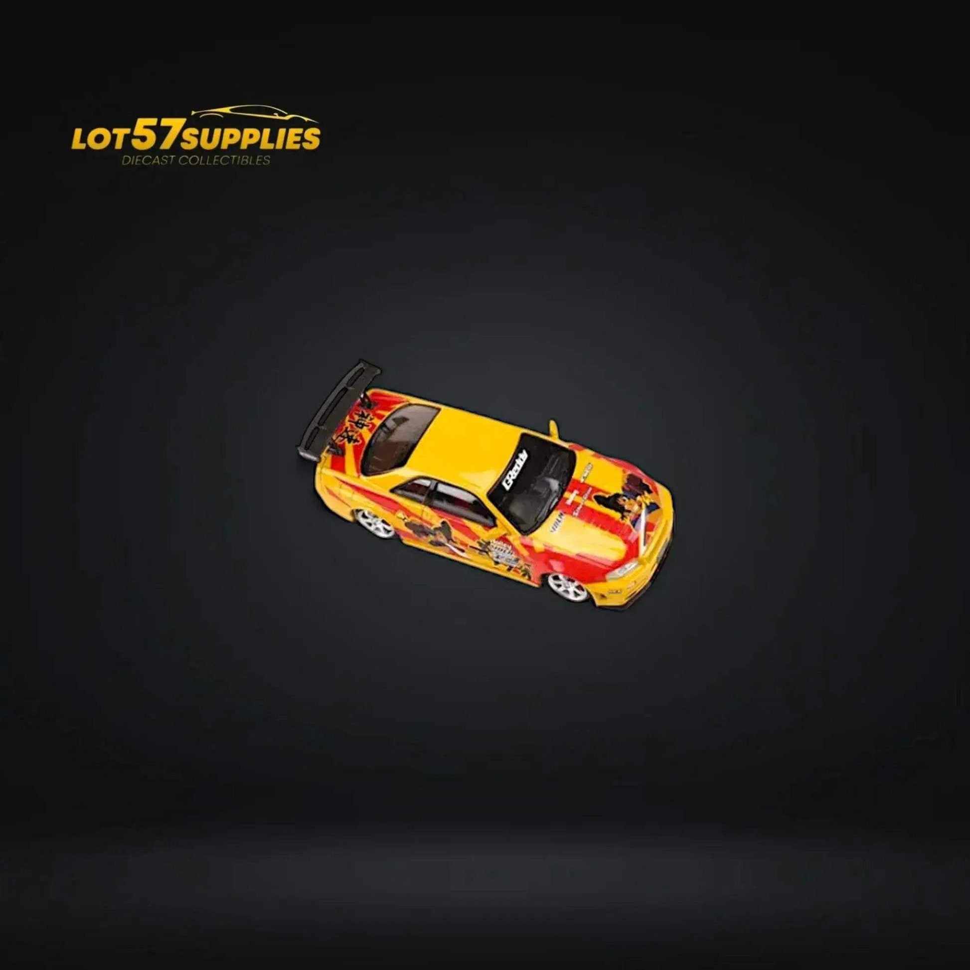 Fast Speed Nissan Skyline GT-R R34 Z-Tune NFS SRS Yellow-Red Livery 1:64 - ToylandEU