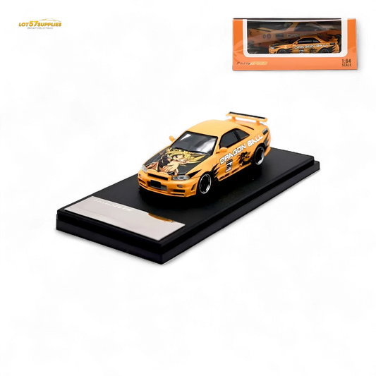  Skyline R34 GT-R Diecast 64 Scale Orange Premium -  ToylandEU™