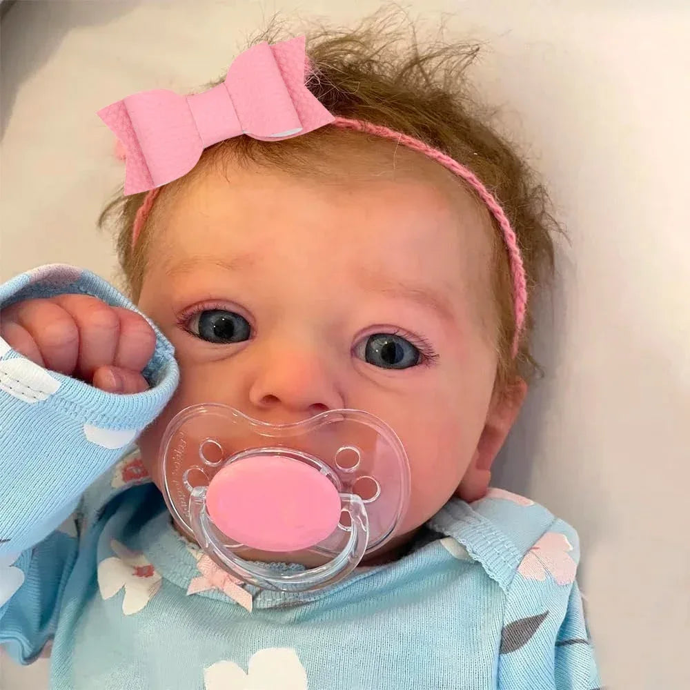 Felicia 44cm Open Eyes Reborn Doll With Soft Cloth Body - ToylandEU