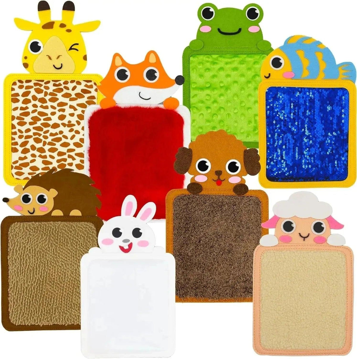 Felt Sensory Mats | Set of 8 Soft Polyester | Toylandeu™