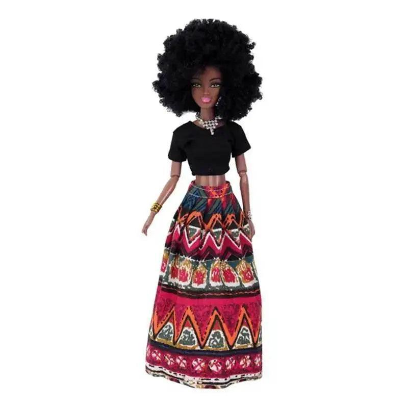  Female Black Doll 30cm Kawaii Items Fashion  Long Hair Kids Toys Woman For DIY Children Game Birthday Present Girl -  ToylandEU™