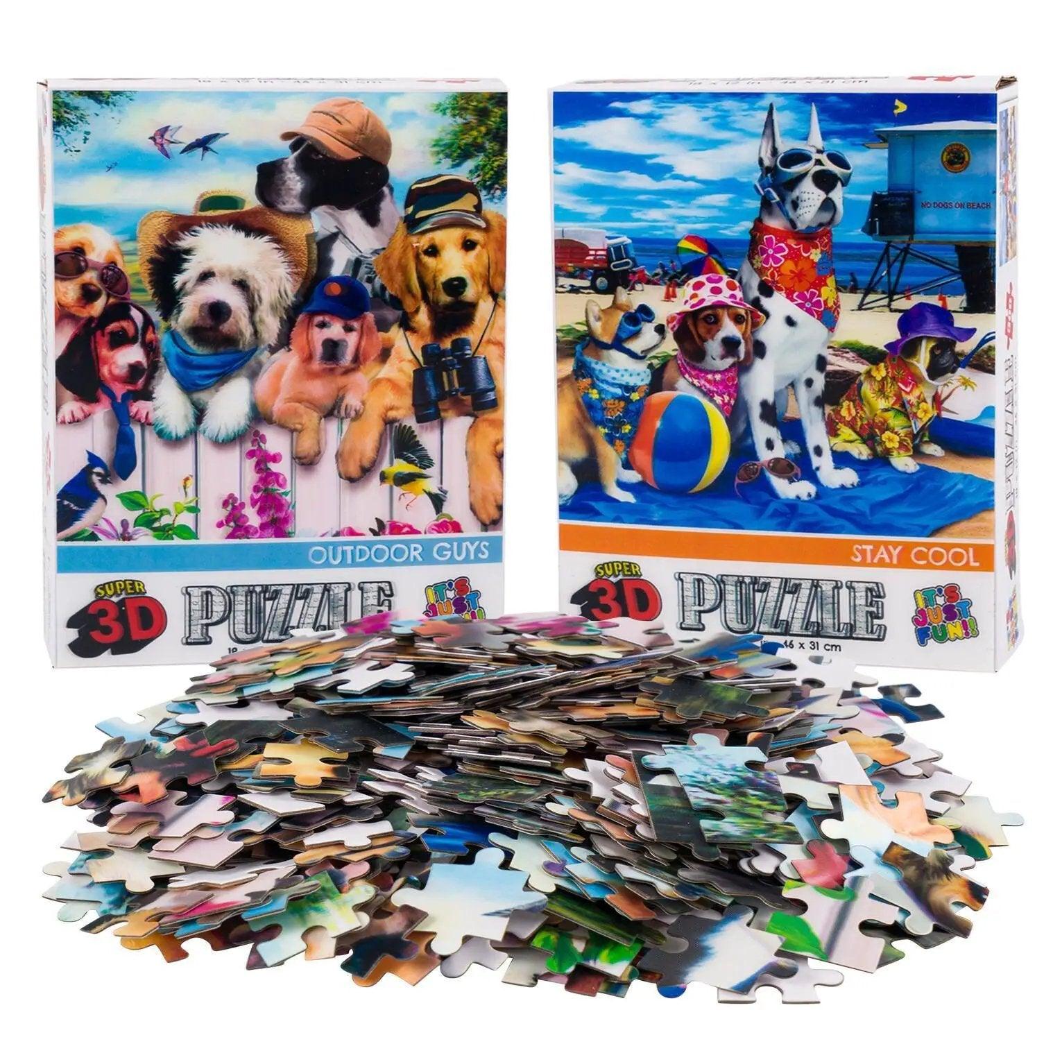  Fence Dogs And Beach Dogs 3D Lenticular Jigsaw Puzzles -  ToylandEU™