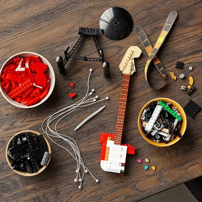 Fender Stratocaster Guitar Building Blocks For Realistic Display - ToylandEU