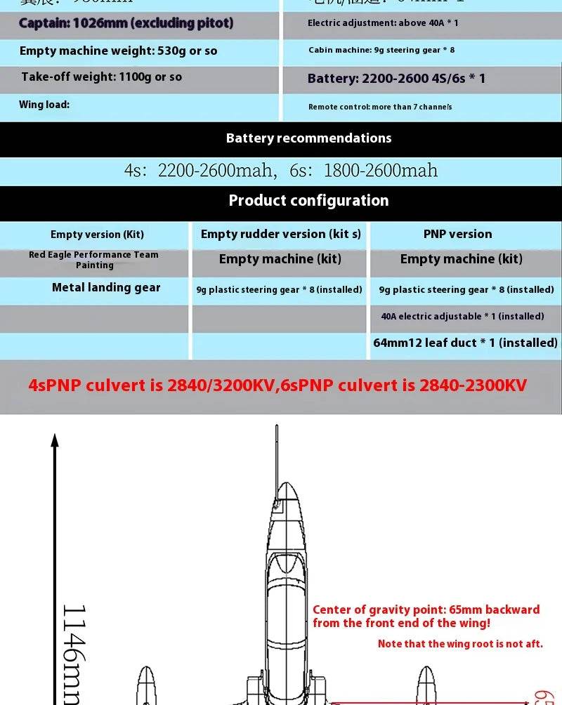 Fengfan RC Plane 64mm Culvert Aircraft Model 93cm Wing Span K-8 Trainer Fixed Wing Foam Entry Level Remote Control Aircraft Toy - ToylandEU