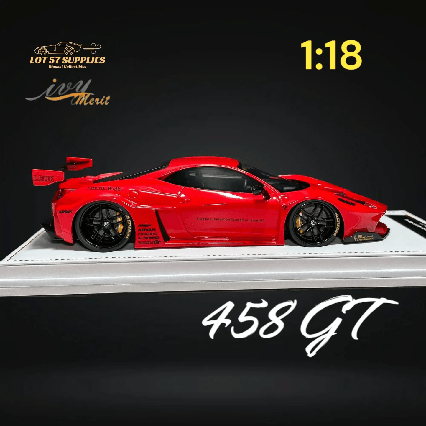  Ferrari 458 GT Resin Model One Eighteen Limited Edition -  ToylandEU™