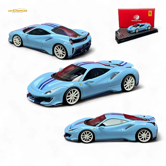  Ferrari 488 Pista 1 64 Scale Model Car Blue Limited -  ToylandEU™