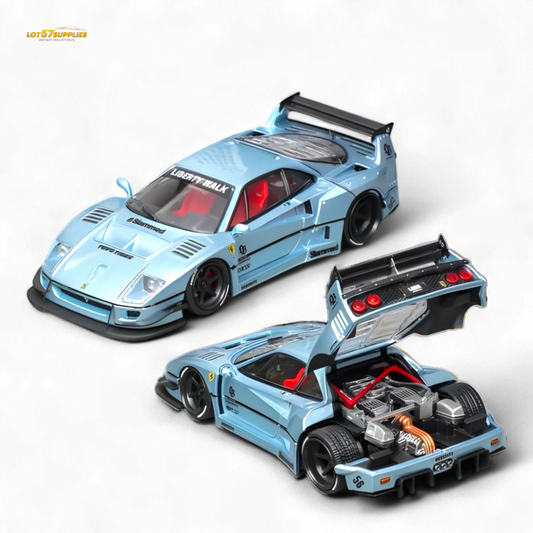 Ferrari F40 Diecast Model Ice Blue Widebody Collectible - ToylandEU