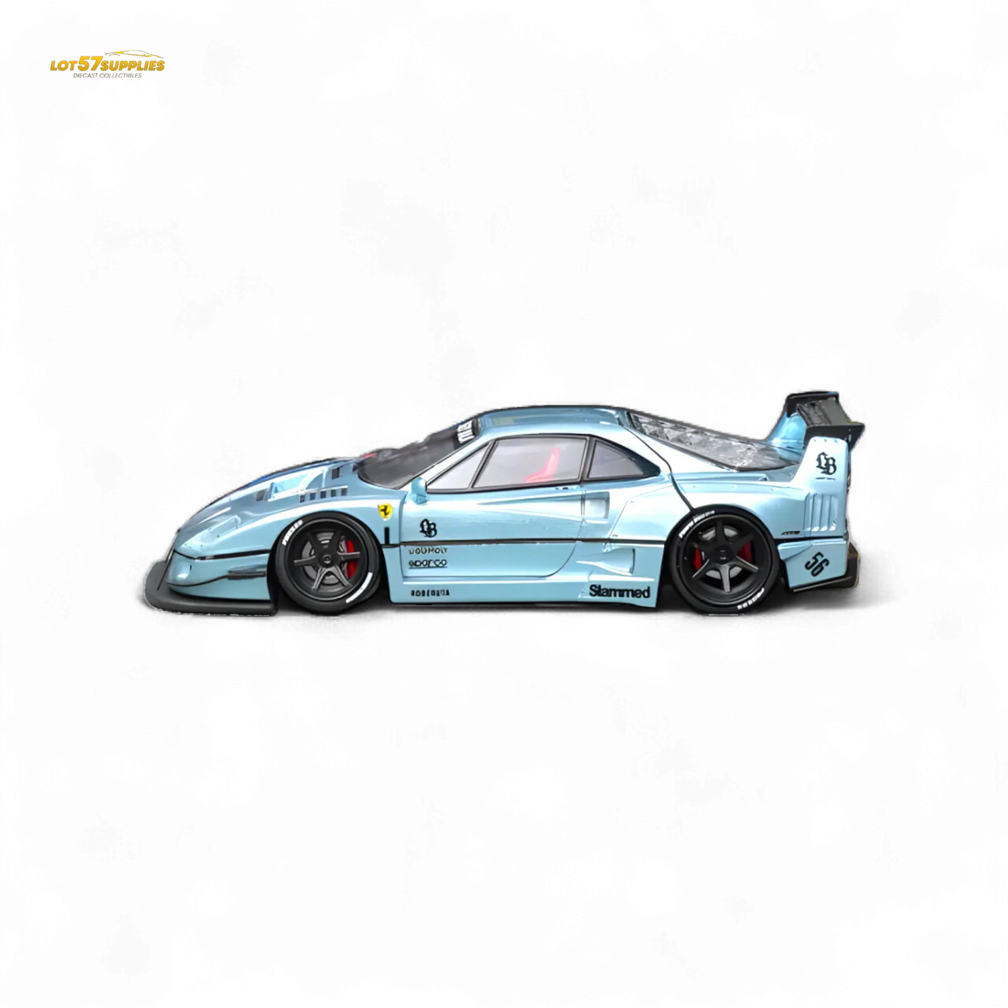 Ferrari F40 Diecast Model Ice Blue Widebody Collectible - ToylandEU