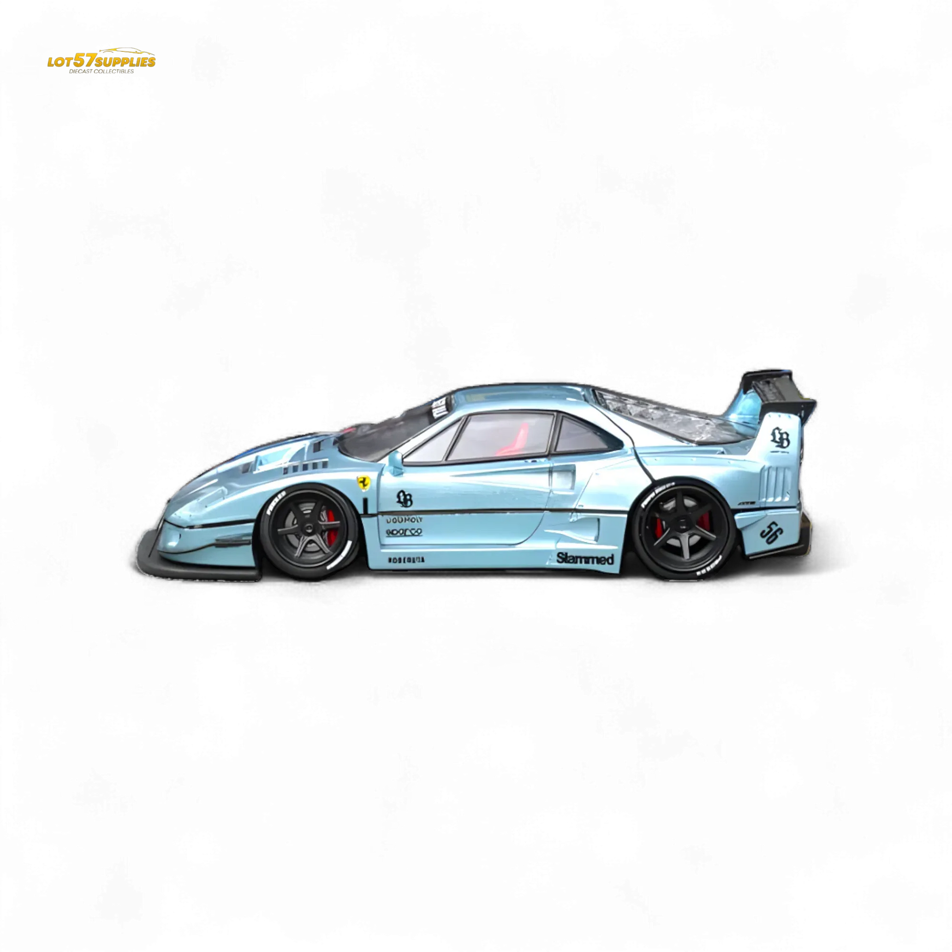 Ferrari F40 Diecast Model Ice Blue Widebody Collectible - ToylandEU