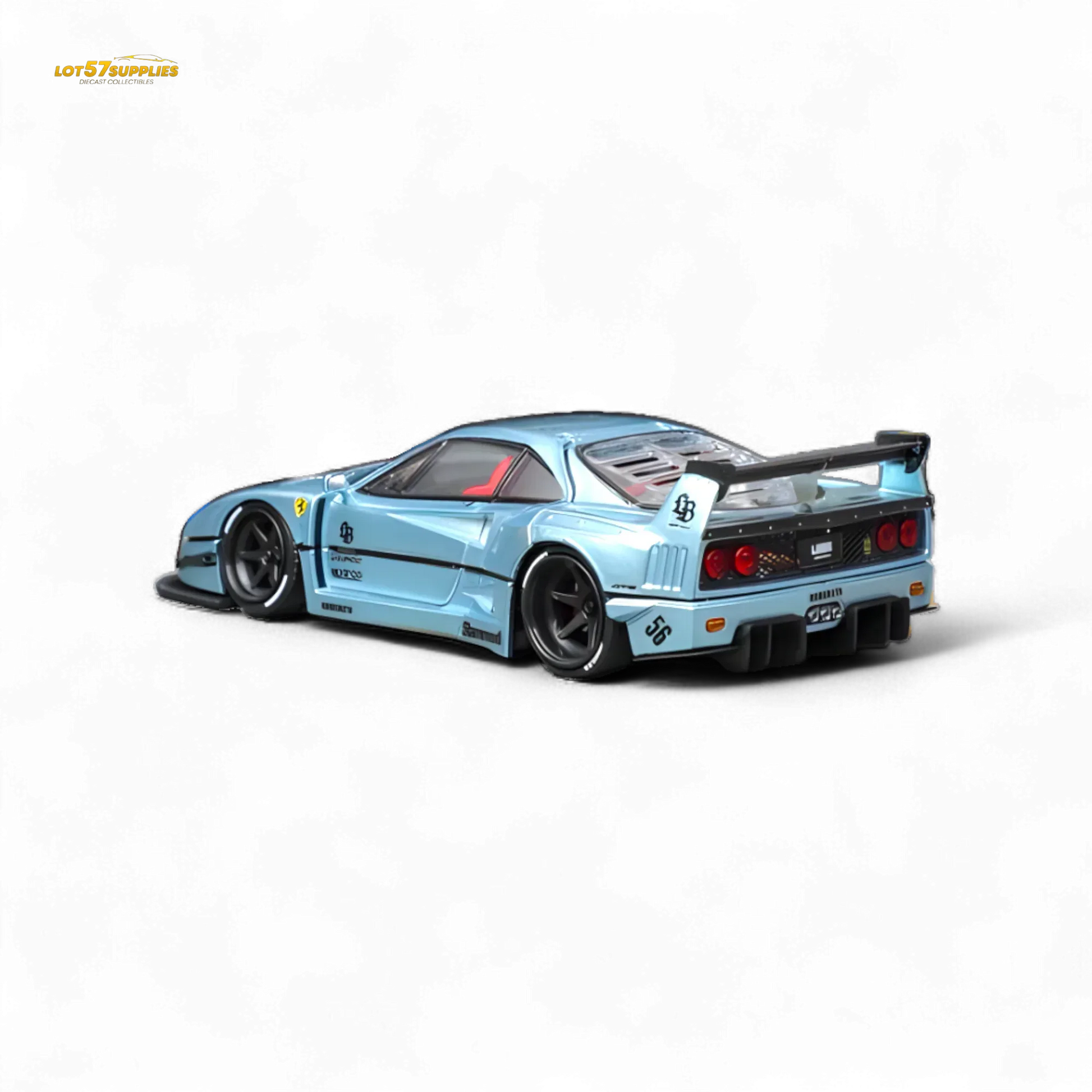 Ferrari F40 Diecast Model Ice Blue Widebody Collectible - ToylandEU