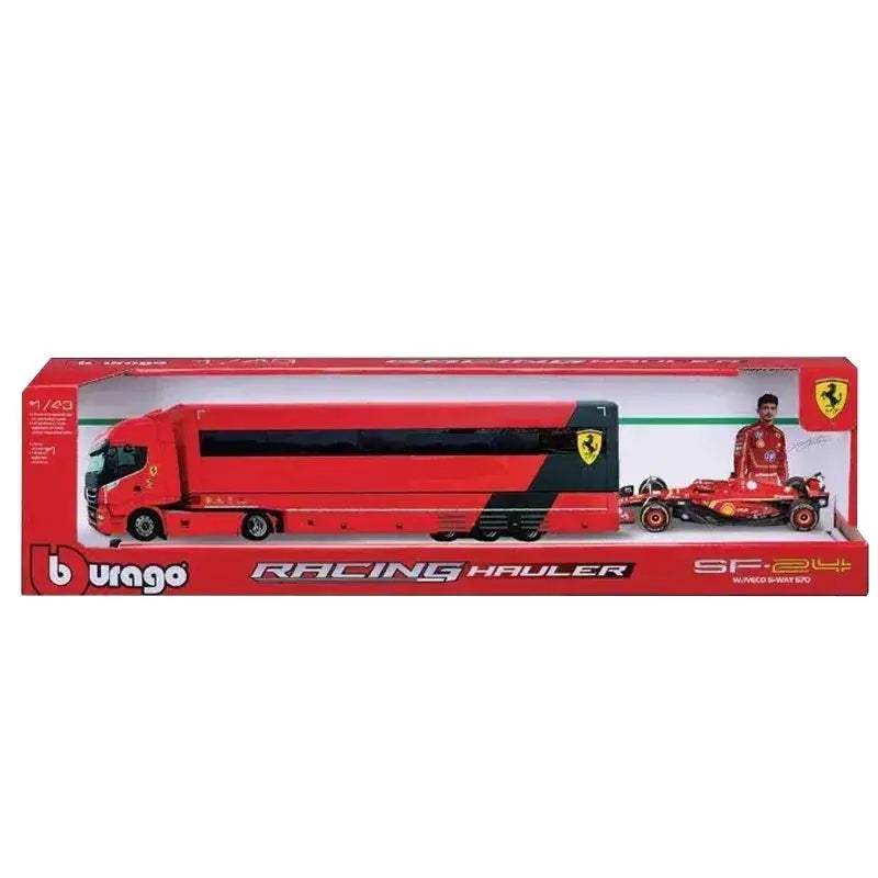 Ferrari SF24 And Mercedes AMG W15 Diecast Racing Hauler Set - ToylandEU