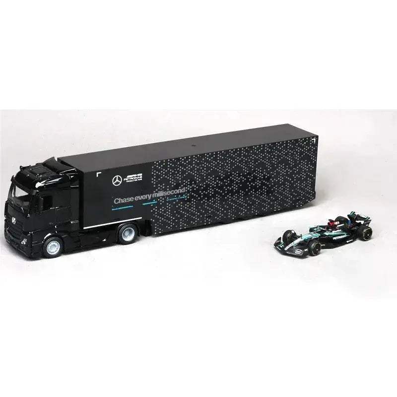Ferrari SF24 And Mercedes AMG W15 Diecast Racing Hauler Set - ToylandEU