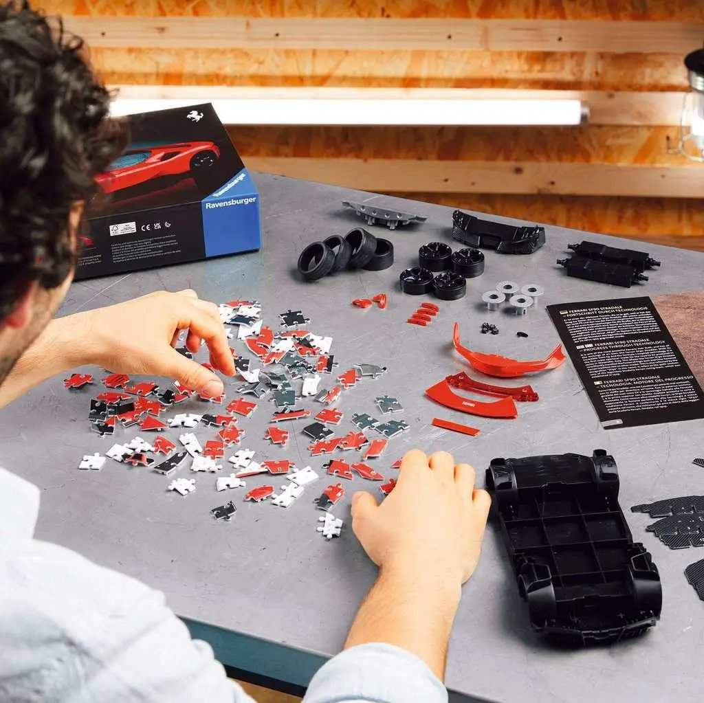 Ferrari SF90 Stradale 3D Jigsaw Puzzle With Moving Wheels - ToylandEU