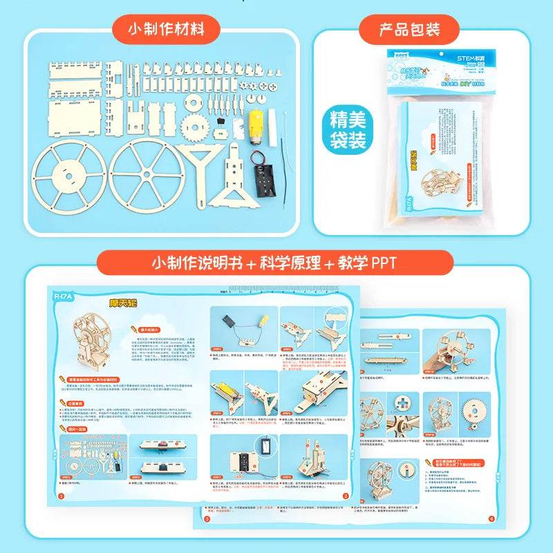 Roda gigante DIY Brinquedos científicos para crianças Projetos escolares Kits de experimentos para crianças Meninos Brinquedos educacionais STEM Material escolar - ToylandEU