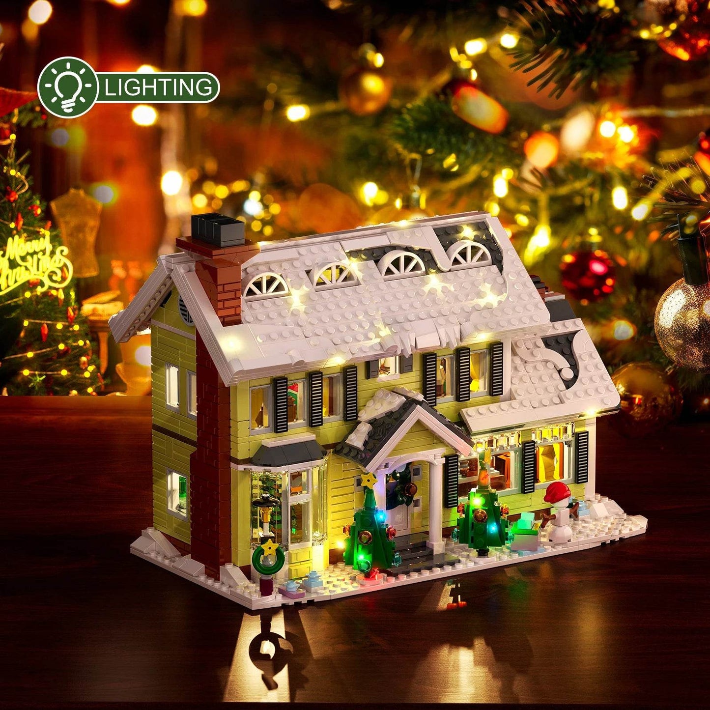 Festive Building Block Set Illuminated Snow Village For Kids - ToylandEU