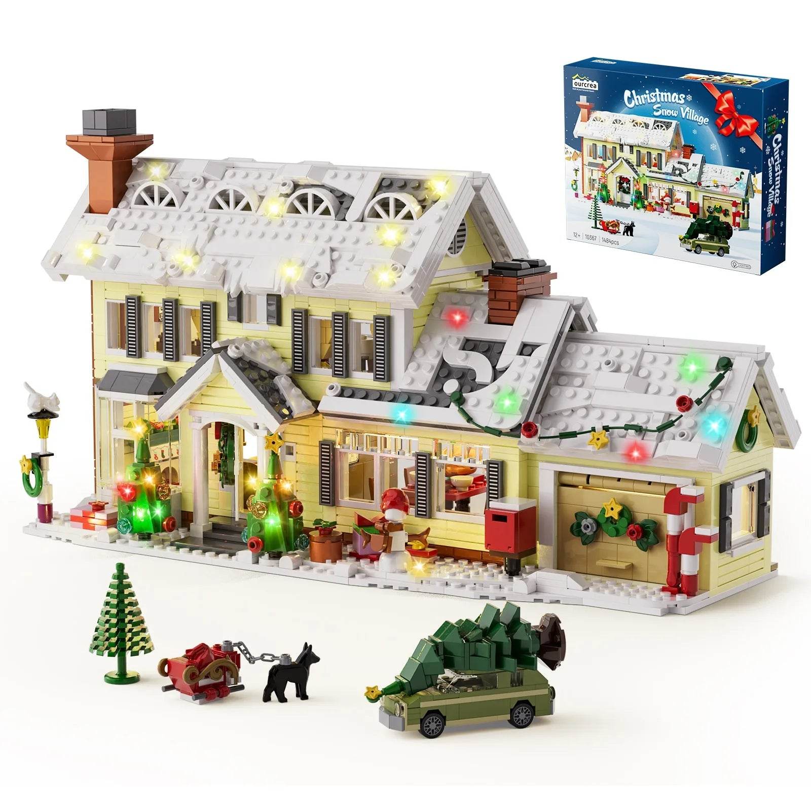 Festive Building Set Snow Village 1484 Pieces For Kids - ToylandEU