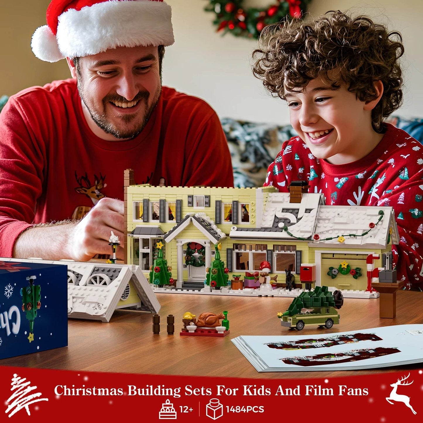 Festive Building Set Snow Village 1484 Pieces For Kids - ToylandEU