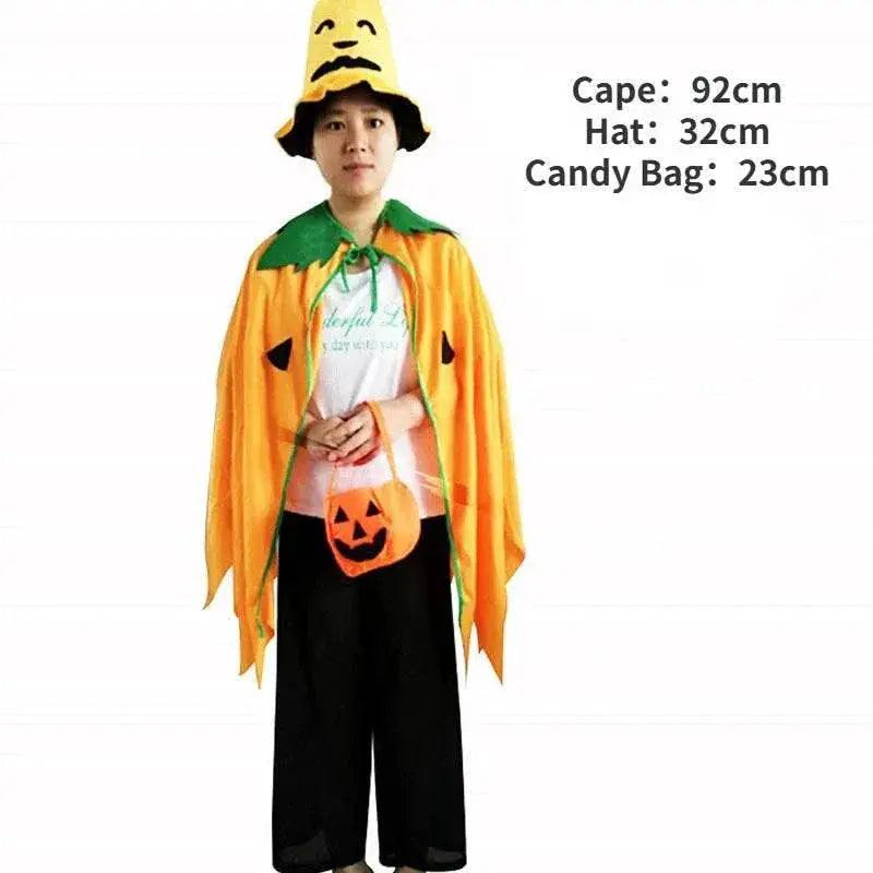 Festive Pumpkin Costume Set for Family Fun: Cloak, Hat & Treat Bag -  ToylandEU™