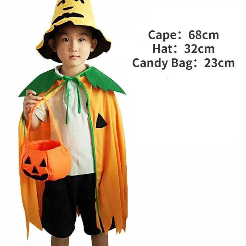  Festive Pumpkin Costume Set for Family Fun: Cloak, Hat & Treat Bag -  ToylandEU™