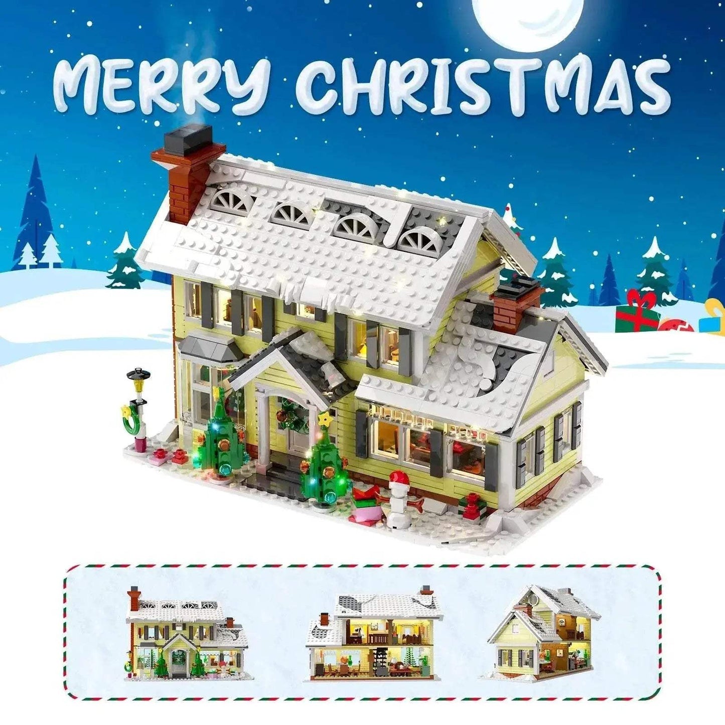  Festive Snow Village Illuminated Block Set Toyland EU -  ToylandEU™