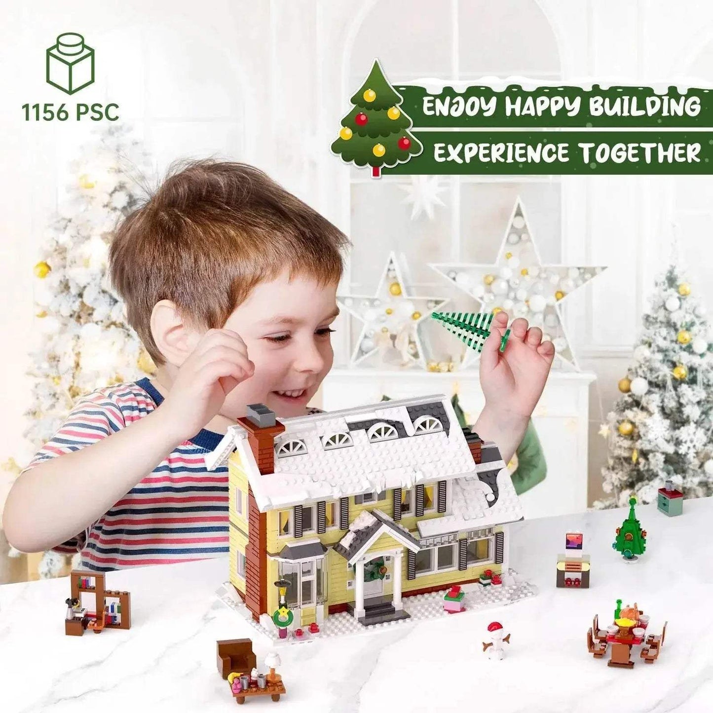  Festive Snow Village Illuminated Block Set Toyland EU -  ToylandEU™