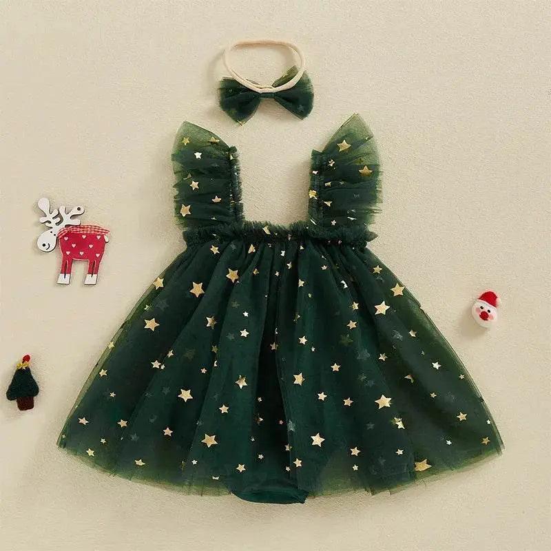 Festive Star Print Baby 2in1 Dress Toyland EU -  ToylandEU™