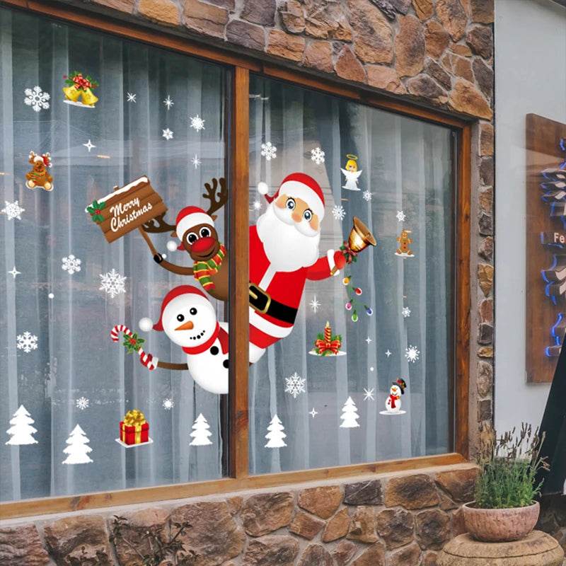 Festive Window Stickers Christmas Theme for Kids Room - ToylandEU