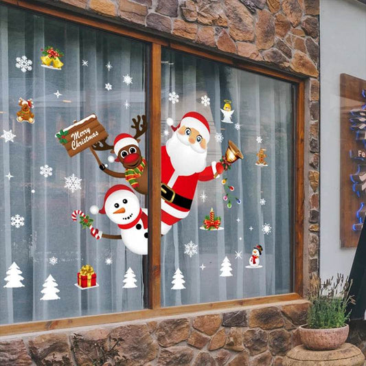 Festive Window Stickers Christmas Theme for Kids Room - ToylandEU