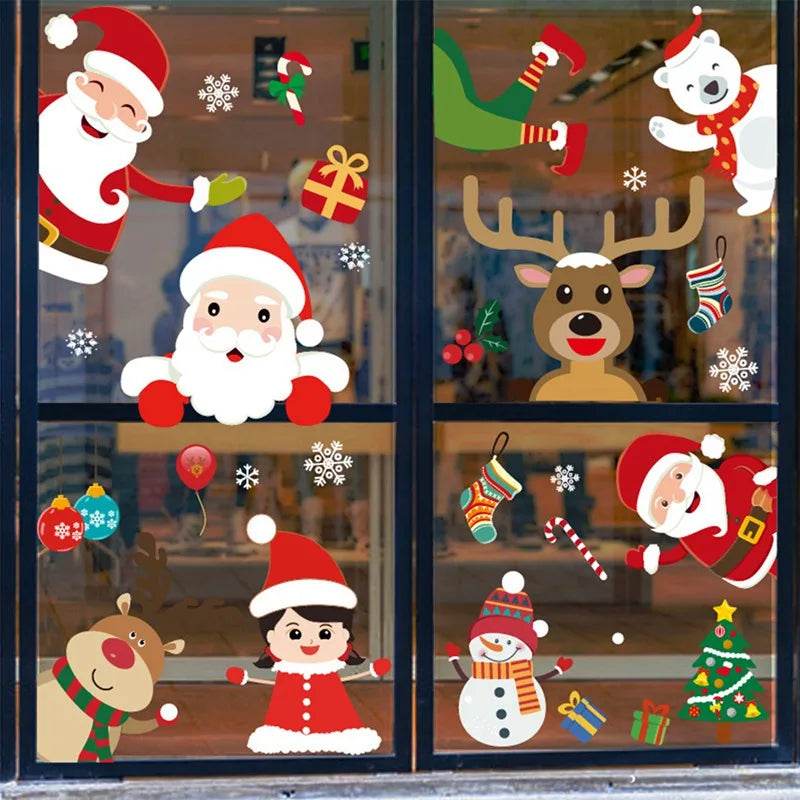 Festive Window Stickers Christmas Theme for Kids Room - ToylandEU