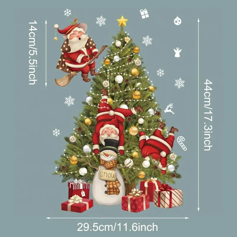 Festive Window Stickers Christmas Theme for Kids Room - ToylandEU