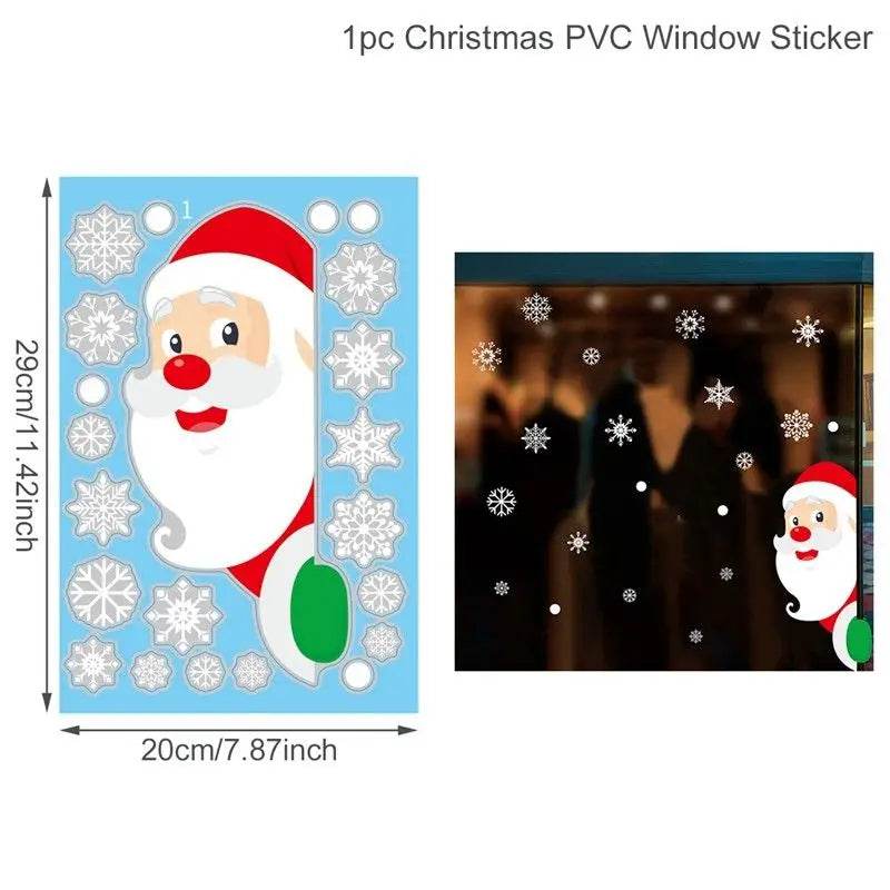 Festive Window Stickers Christmas Theme for Kids Room - ToylandEU