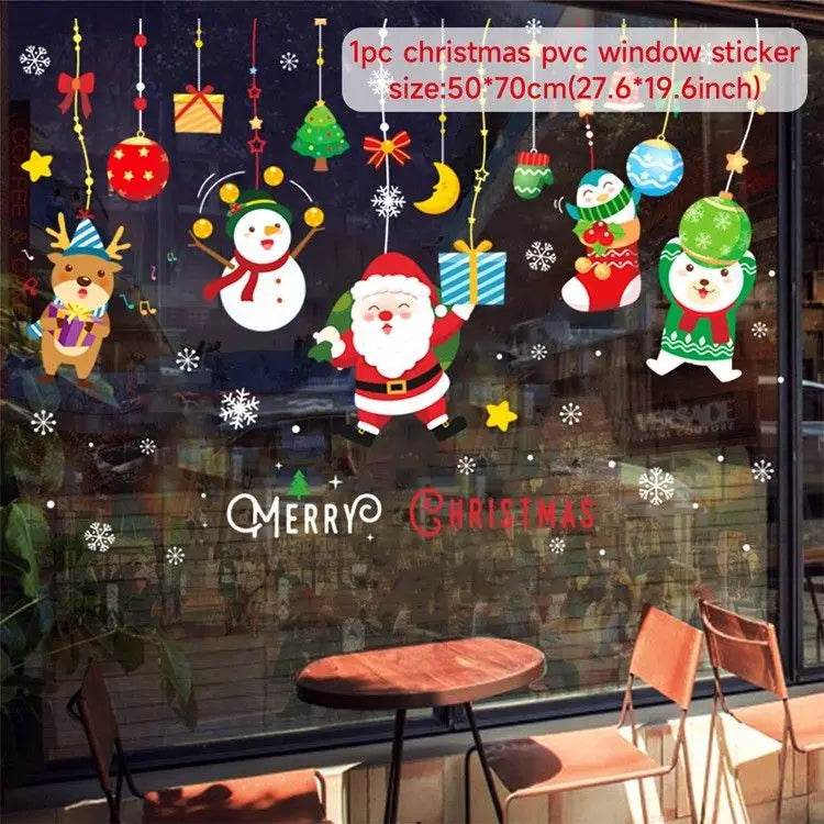 Festive Window Stickers Christmas Theme for Kids Room - ToylandEU