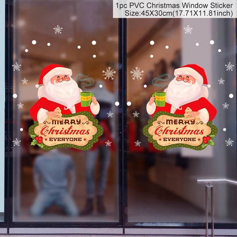 Festive Window Stickers Christmas Theme for Kids Room - ToylandEU