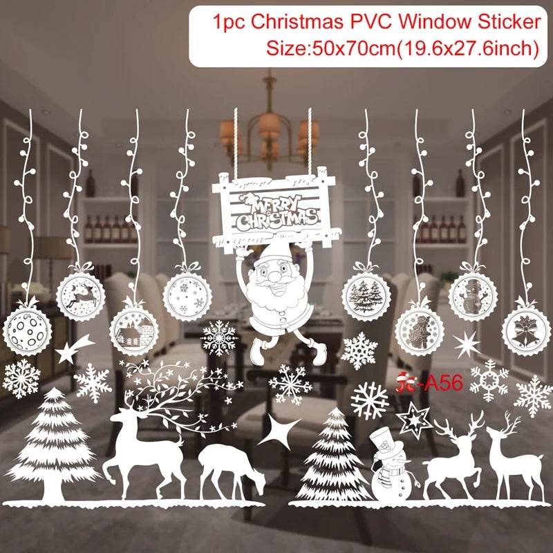Festive Window Stickers Christmas Theme for Kids Room - ToylandEU