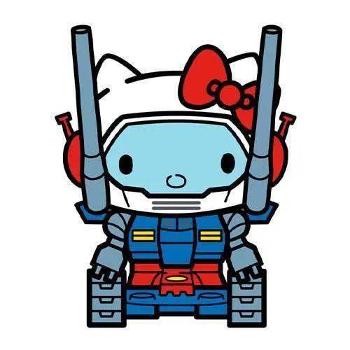 FiGPiN Enamel Pin Gundam Sanrio Guntank Hello Kitty Limited Edition - ToylandEU