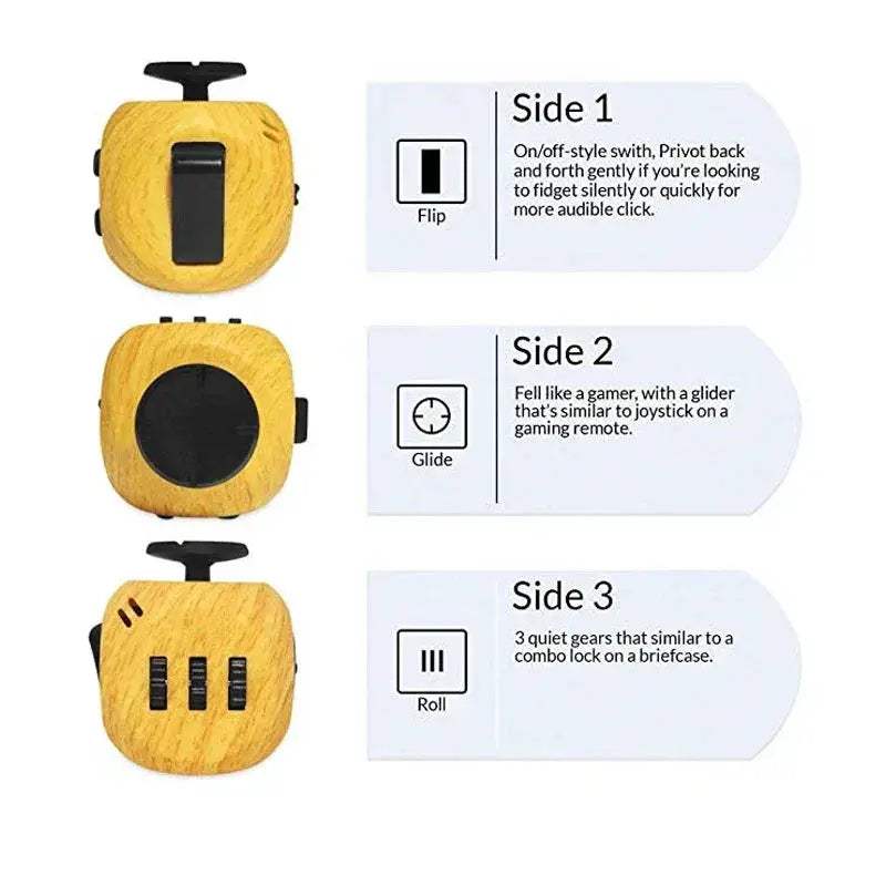 Fidget Cube Toy For Stress Relief And Focus Six Sided - ToylandEU