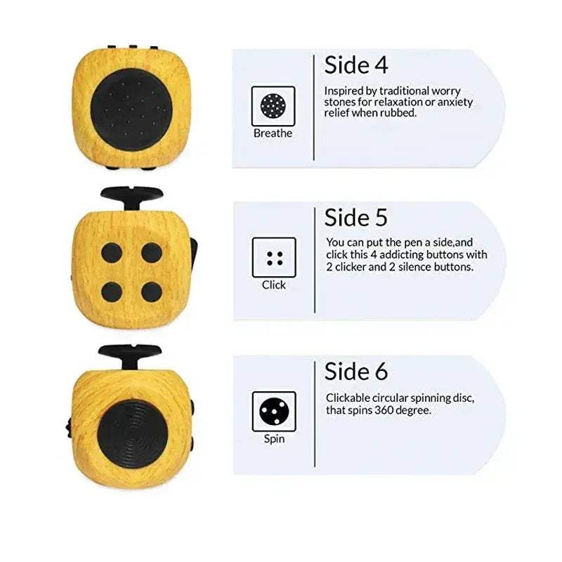 Fidget Cube Toy For Stress Relief And Focus Six Sided - ToylandEU