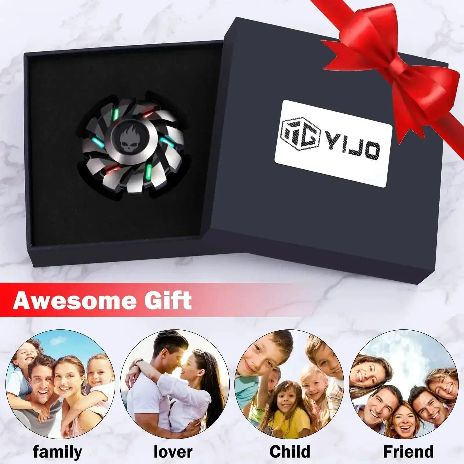  Fidget Spinner Luminous Metal Fingertip EDC Rainbow -  ToylandEU™