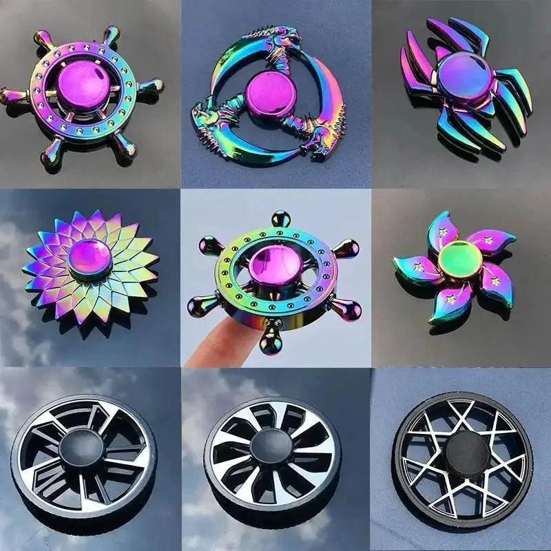  Metal Rainbow Fidget Spinner Colorful EDC Hand Spinner Gifts -  ToylandEU™