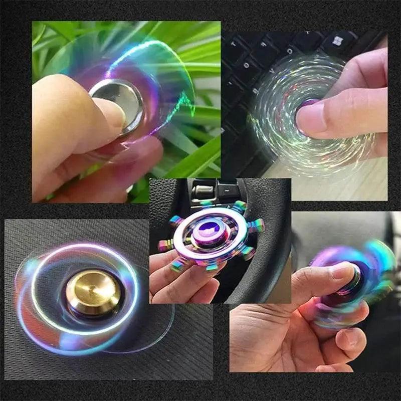  Metal Rainbow Fidget Spinner Colorful EDC Hand Spinner Gifts -  ToylandEU™
